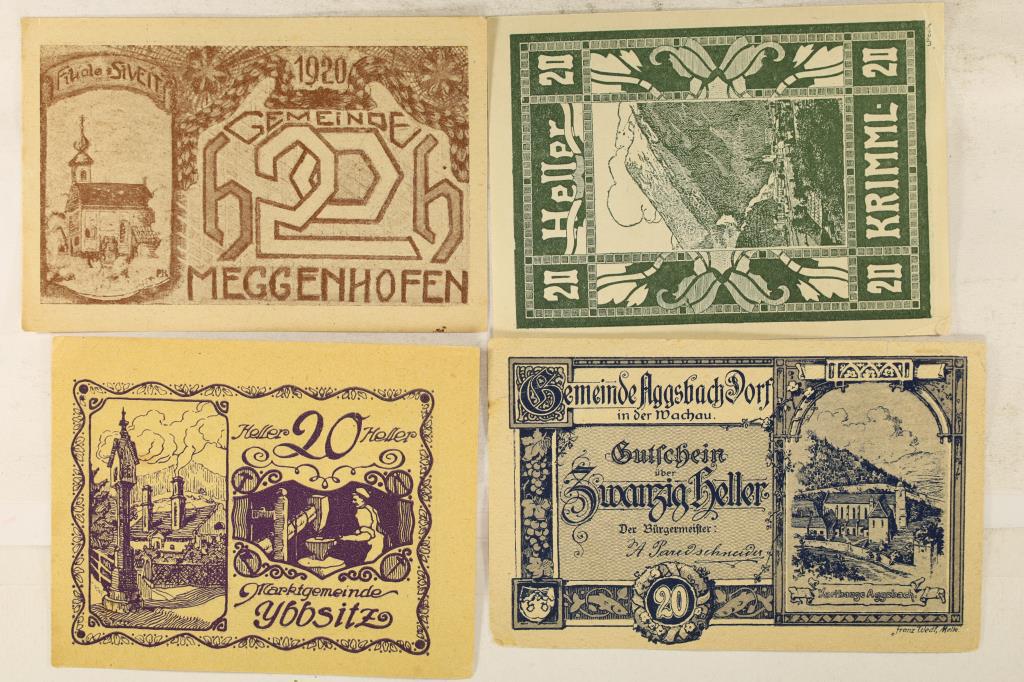 4-1920 GERMAN / AUSTRIA 20 HELLERS / NOTGELDS (1 of 2)