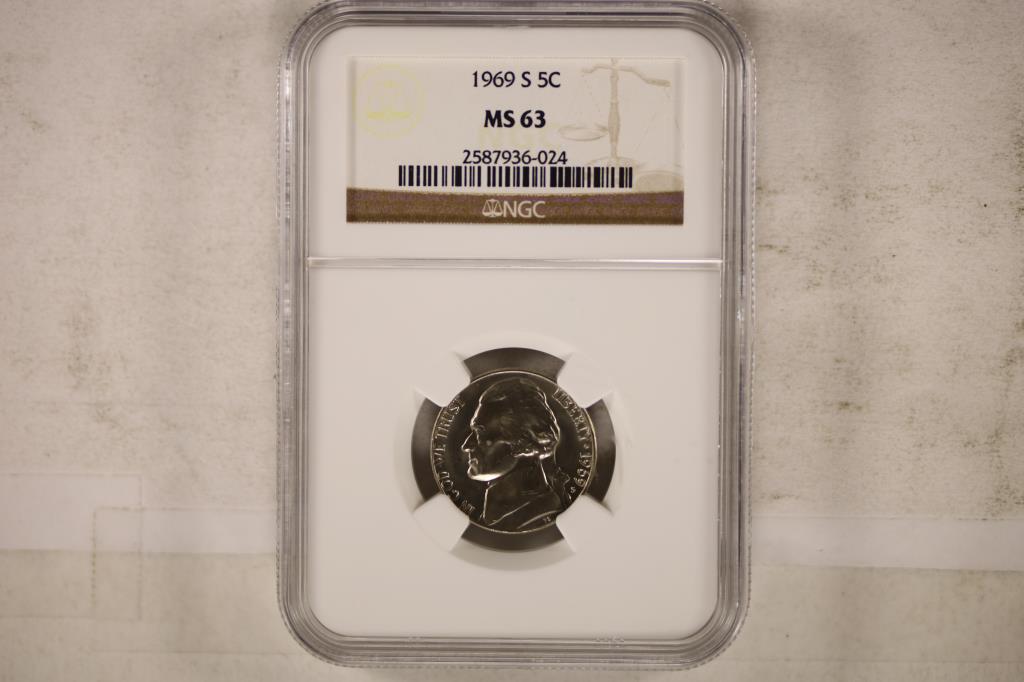 1969-S JEFFERSON NICKEL NGC MS63 (1 of 2)