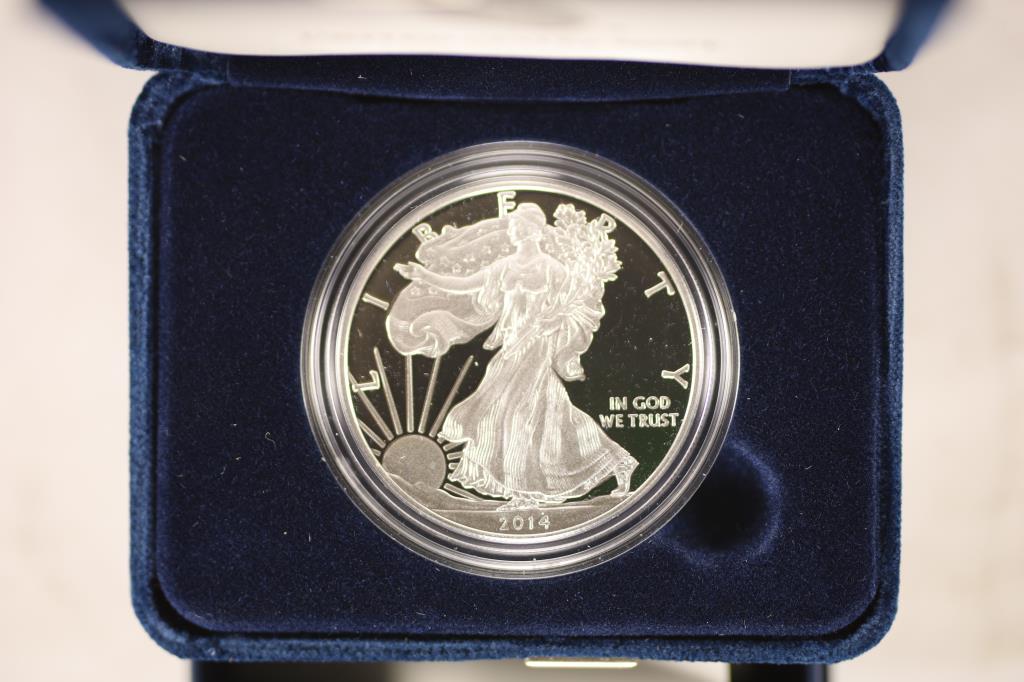 2014-W PROOF AMERICAN SILVER EAGLE IN (1 of 3)