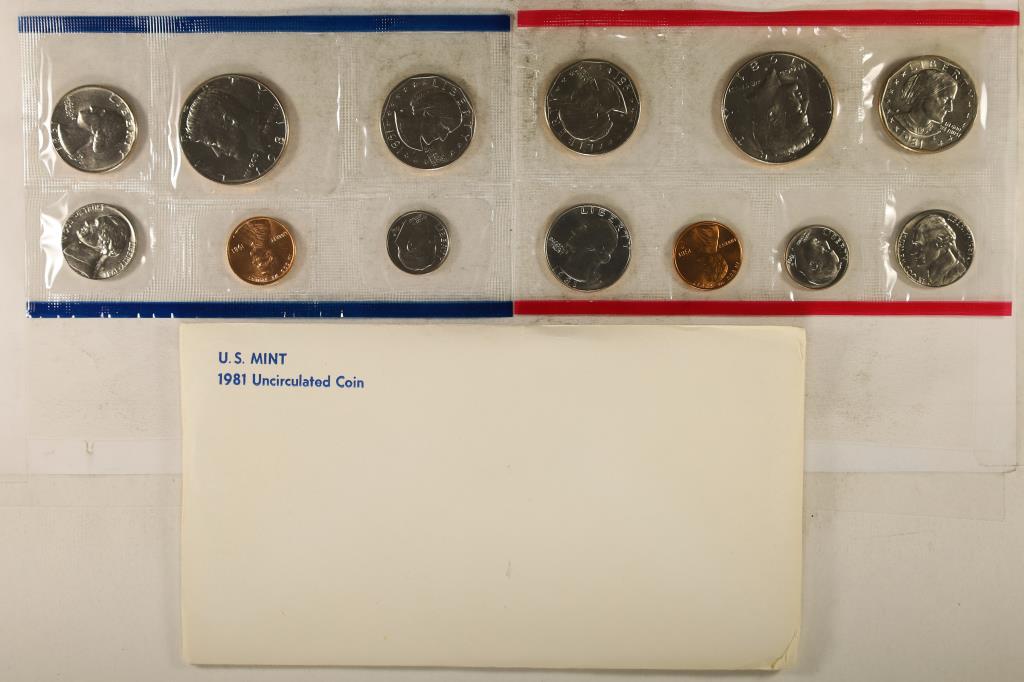 1981 US MINT SET (UNC) P/D/S (WITH ENVELOPE) (1 of 2)
