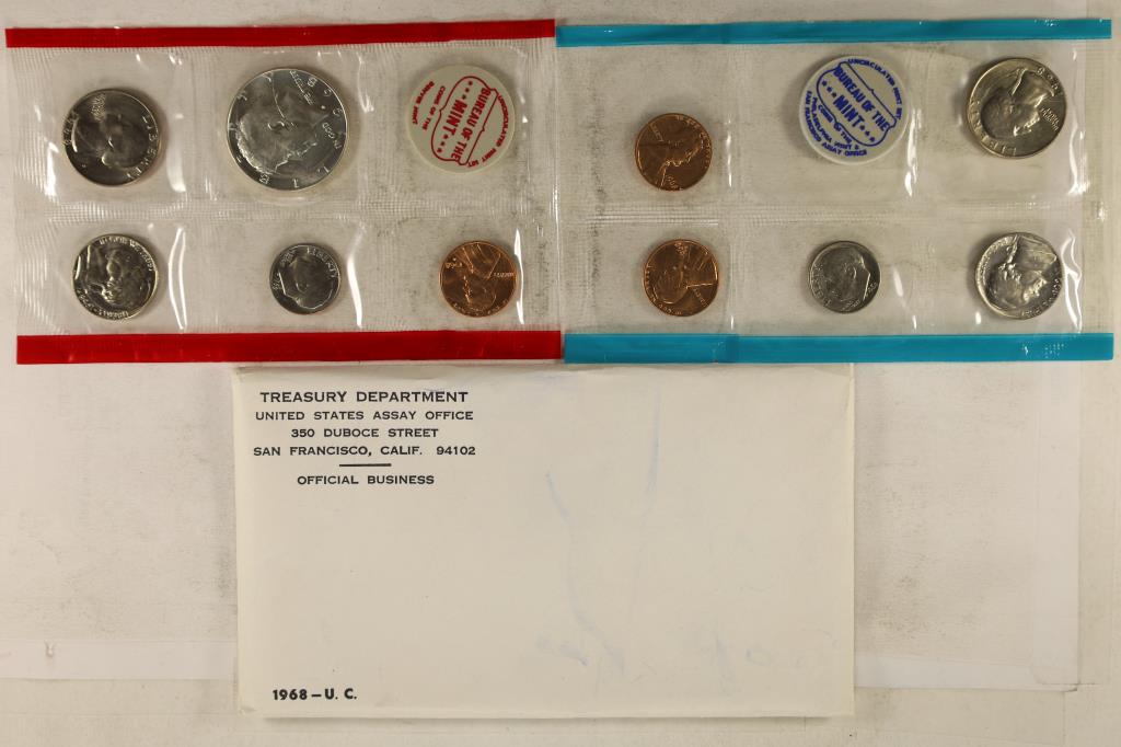 1968 US MINT SET (UNC) P/D/S (WITH ENVELOPE) (1 of 2)