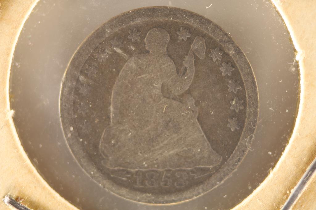 1853 SILVER SEATED LIBERTY HALF DIME WITH ARROWS (1 of 2)