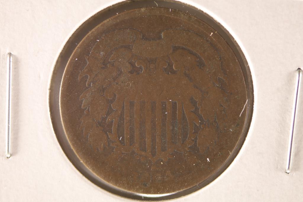 1864 US TWO CENT PIECE ROTATED REVERSE (1 of 2)