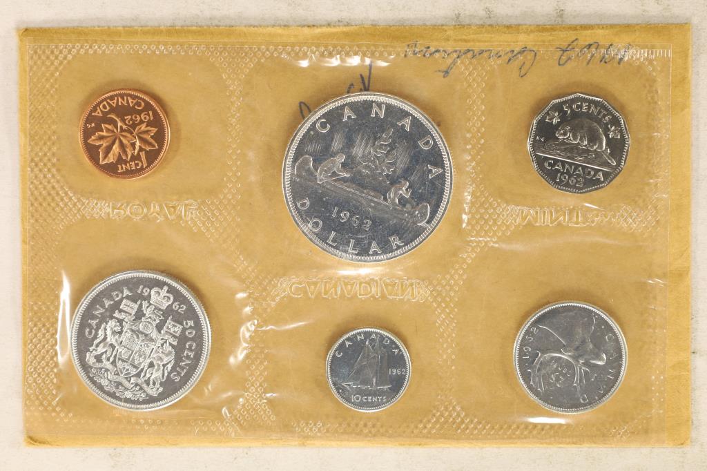 1962 CANADA SILVER UNC SET WITH ENVELOPE (1 of 2)