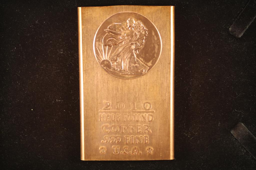 HALF POUND .999 COPPER BAR "2010 LIBERTY" (1 of 2)