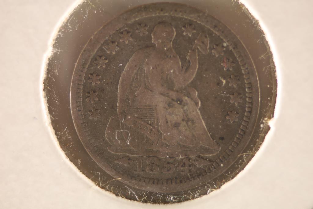 1854 SILVER SEATED LIBERTY HALF DIME WITH ARROWS (1 of 2)