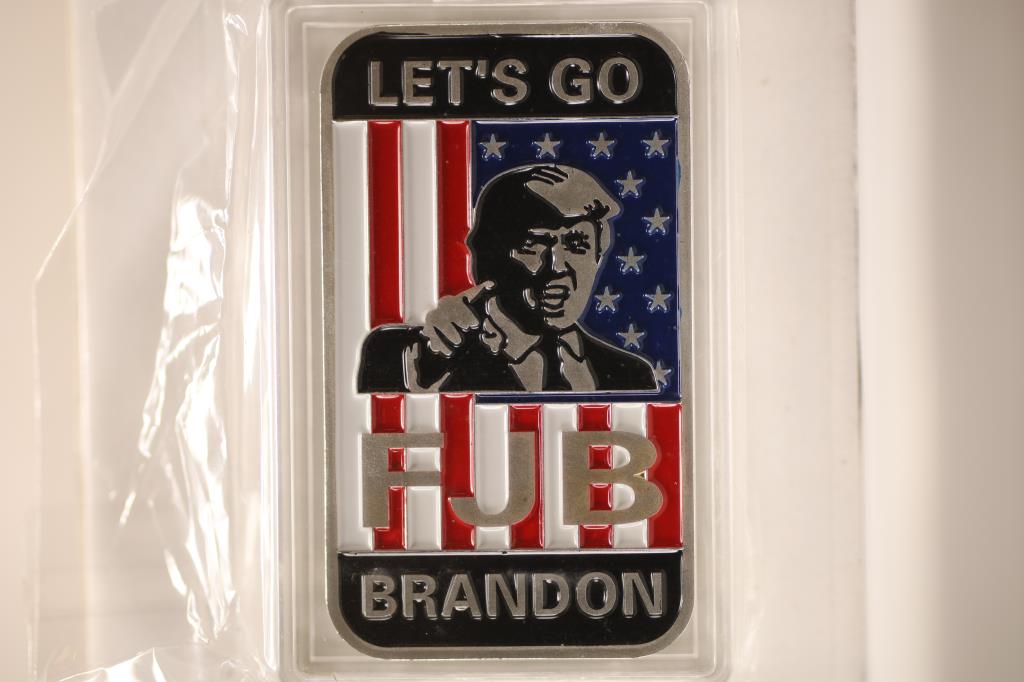 1 TROY OZ .999 FINE SILVER PROOF INGOT "LETS GO (1 of 2)