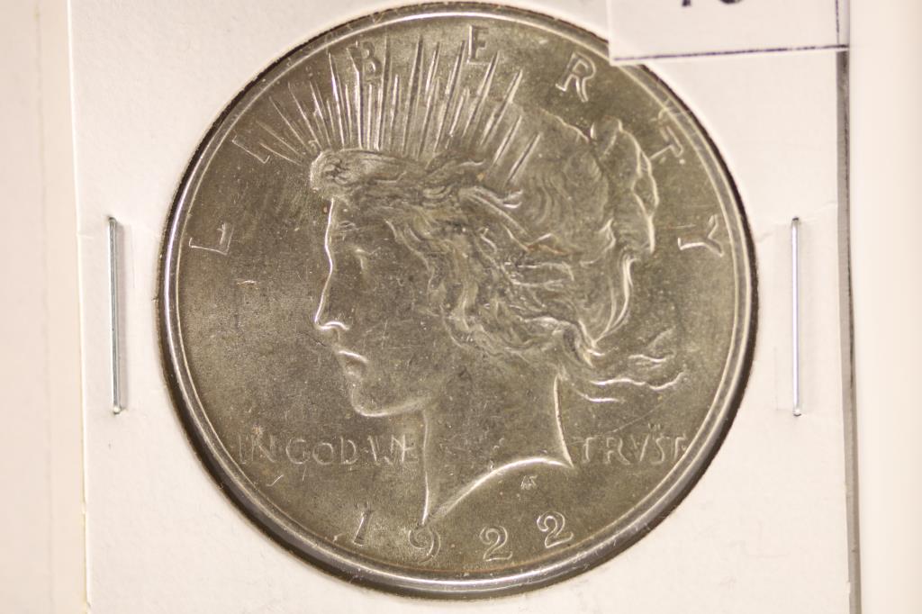 1922 PEACE SILVER DOLLAR BRILLIANT UNC (1 of 2)