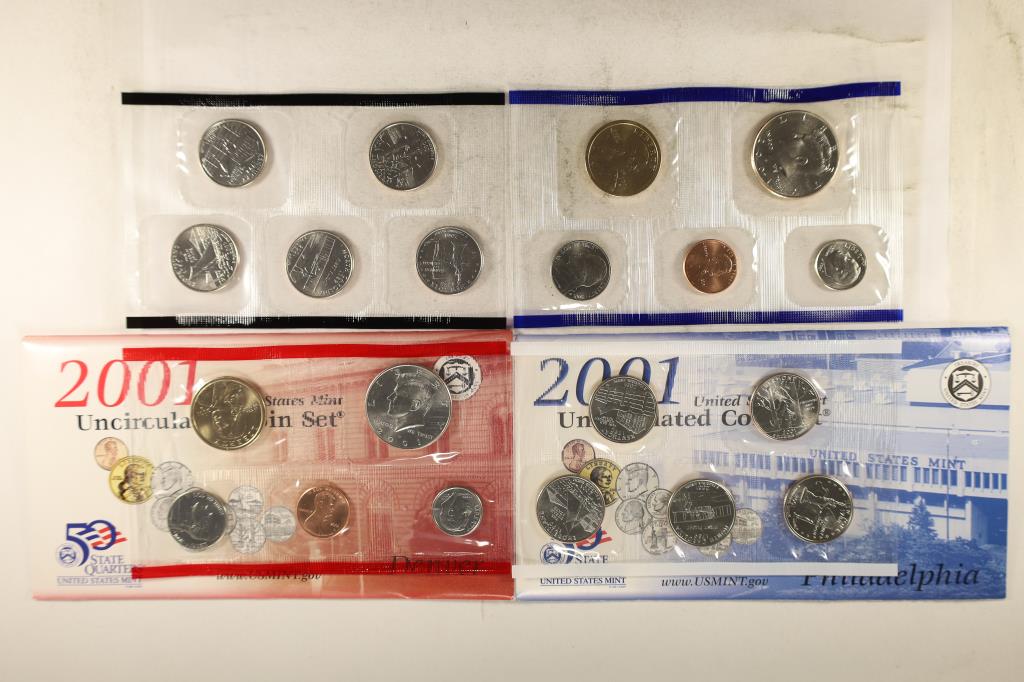 2001 US MINT SET (UNC) P/D (WITH ENVELOPE) (1 of 2)