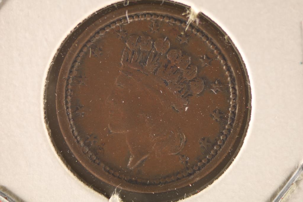 1864 CIVIL WAR TOKEN "UNION FOREVER" O-49, R343 R1 (1 of 2)