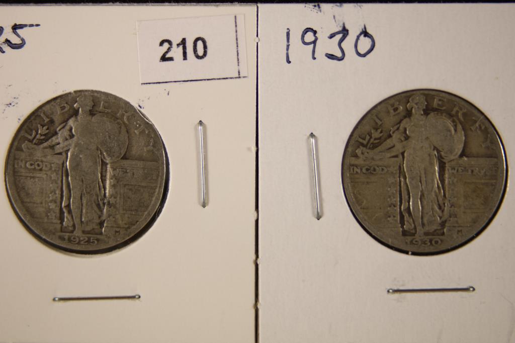 1925 & 1930 SILVER STANDING LIBERTY QUARTERS (1 of 2)