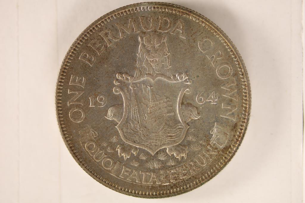 1964 BERMUDA SILVER 1 CROWN .3636 OZ. ASW (1 of 2)