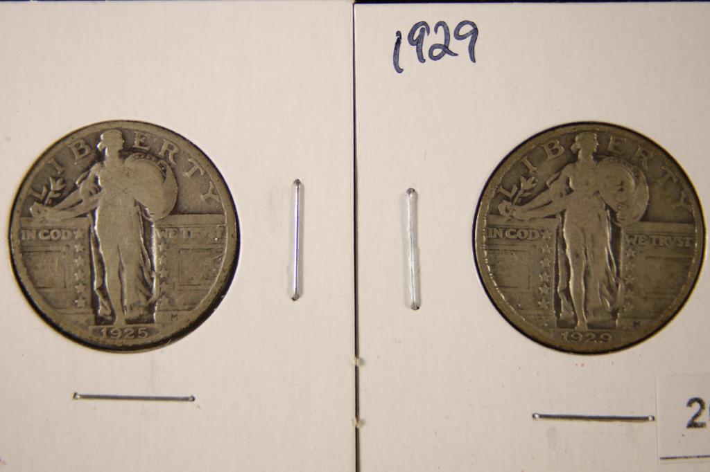 1925 & 1929 SILVER STANDING LIBERTY QUARTERS (1 of 2)