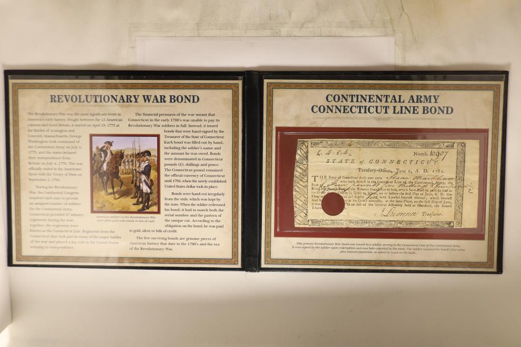 1782 REVOLUTIONARY WAR BOND BY PCS STAMPS & COIN (1 of 4)