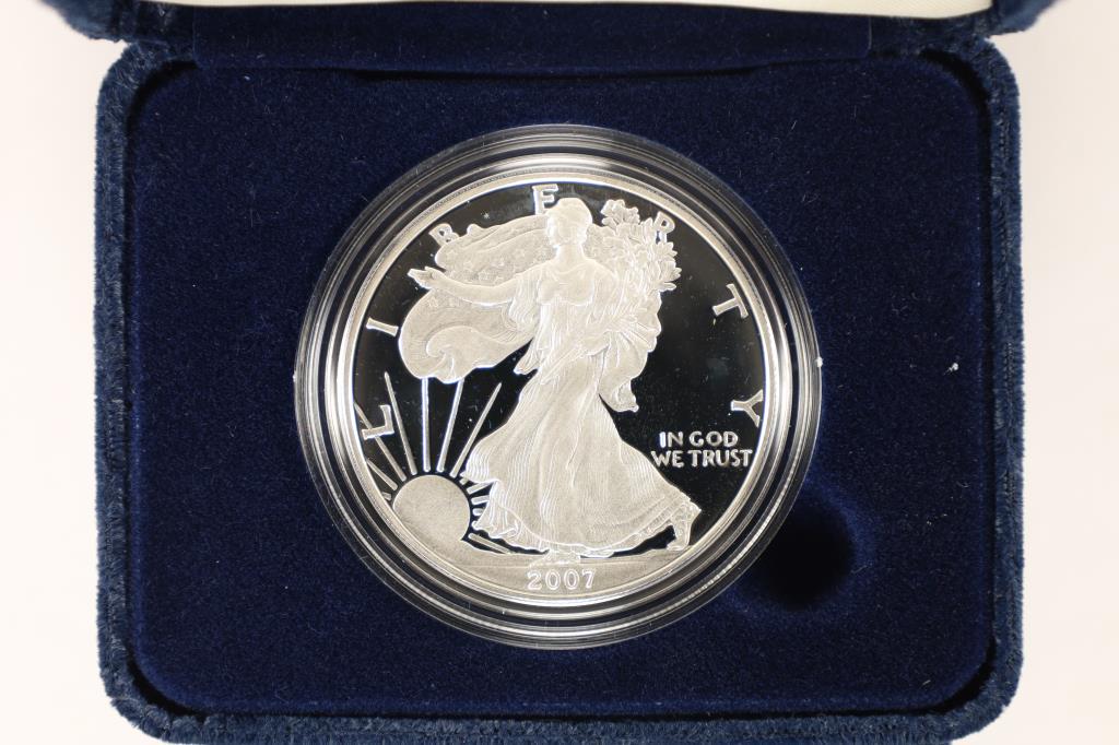 2007-W PROOF AMERICAN SILVER EAGLE IN ORIGINAL (1 of 3)