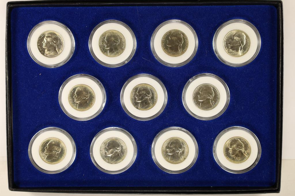 1942-1945 BRILLIANT UNC 35% SILVER JEFFERSON WAR (1 of 3)