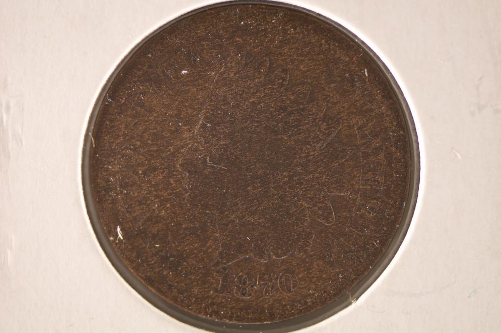 1870 INDIAN HEAD CENT (SEMI-KEY) (1 of 2)