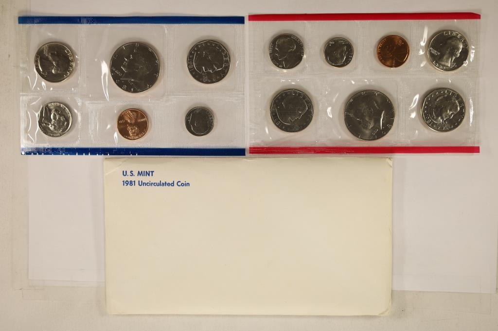 1981 US MINT SET (UNC) P/D/S (WITH ENVELOPE) (1 of 2)