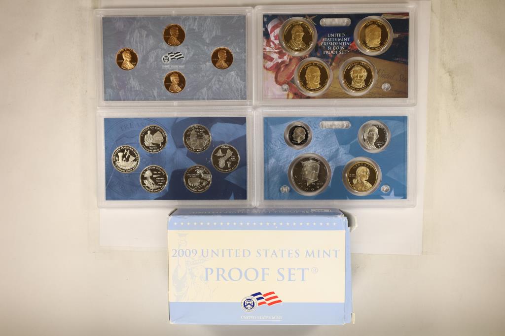 2009 US PROOF SET (WITH BOX) 18 PIECES (1 of 2)