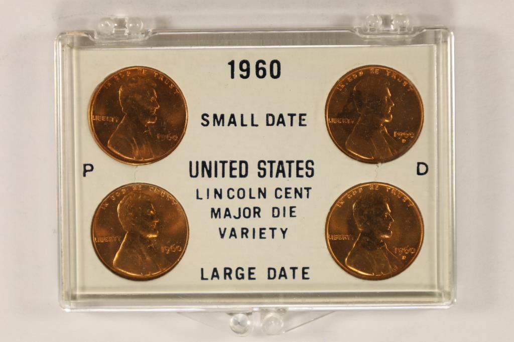 1960 SET OF P & D LARGE & SMALL DATE LINCOLN CENTS (1 of 2)