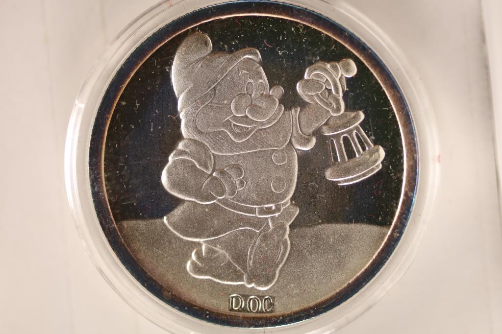 1 TROY OZ .999 FINE SILVER PROOF ROUND "DOC" ON (1 of 2)