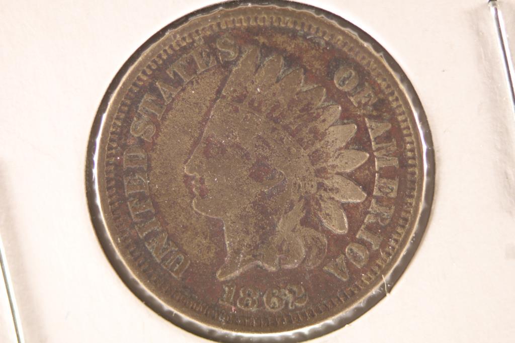 1862 INDIAN HEAD CENT VERY FINE (1 of 2)