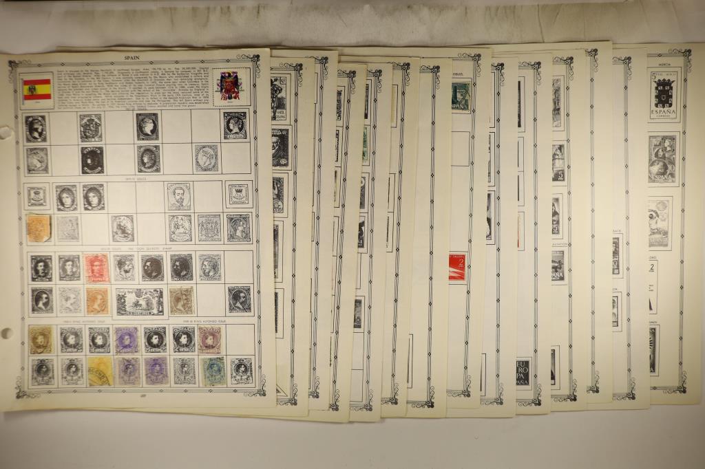 14 STAMP SHEETS ALL FROM SPAIN. 3 SHEETS HAVE NO (1 of 3)