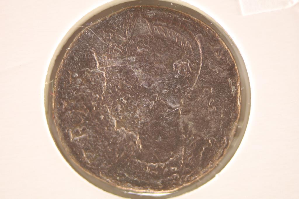 330-333 A.D. COMMEMORATIVE ANCIENT COIN WOLF WITH: 2 STARS, (GOOD)