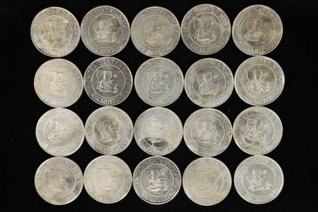 20-US NAVY RECRUITING TOKENS 1 1/2'' ALUMINUM: WATCH FOR OUR NEXT AUCTION ON MONDAY MAY 30TH, 2022 AT 7 PM EDT