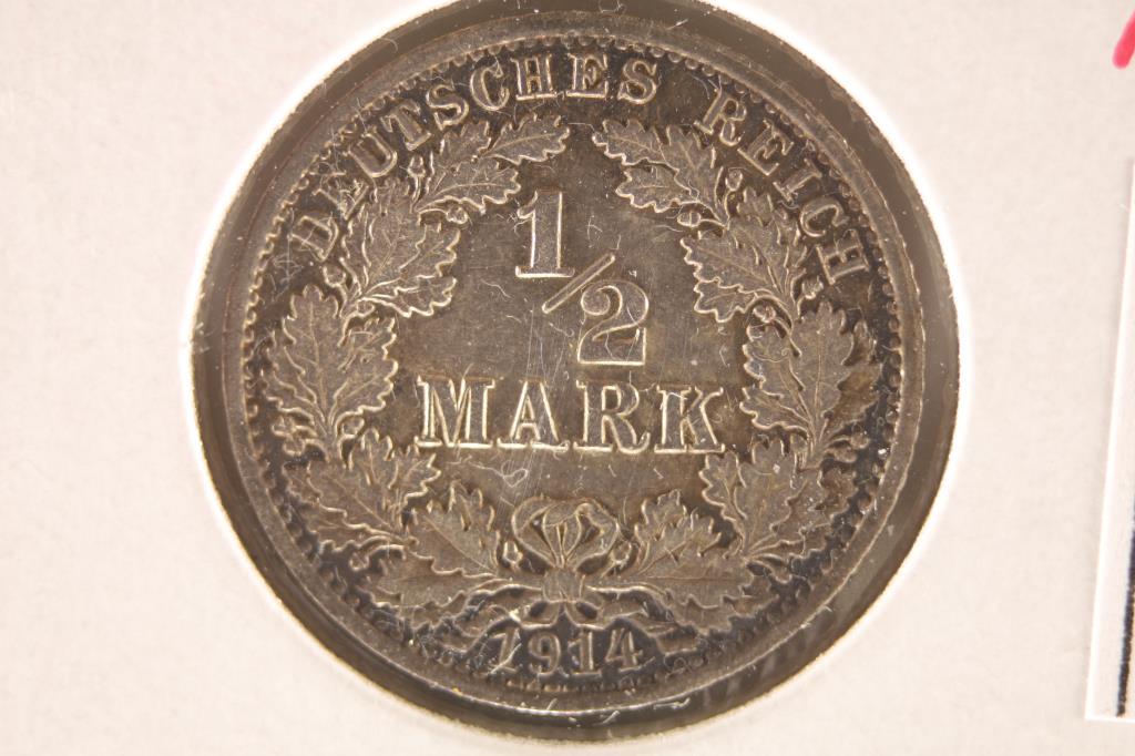 1914-A GERMAN SILVER 1/2 MARK (1 of 2)