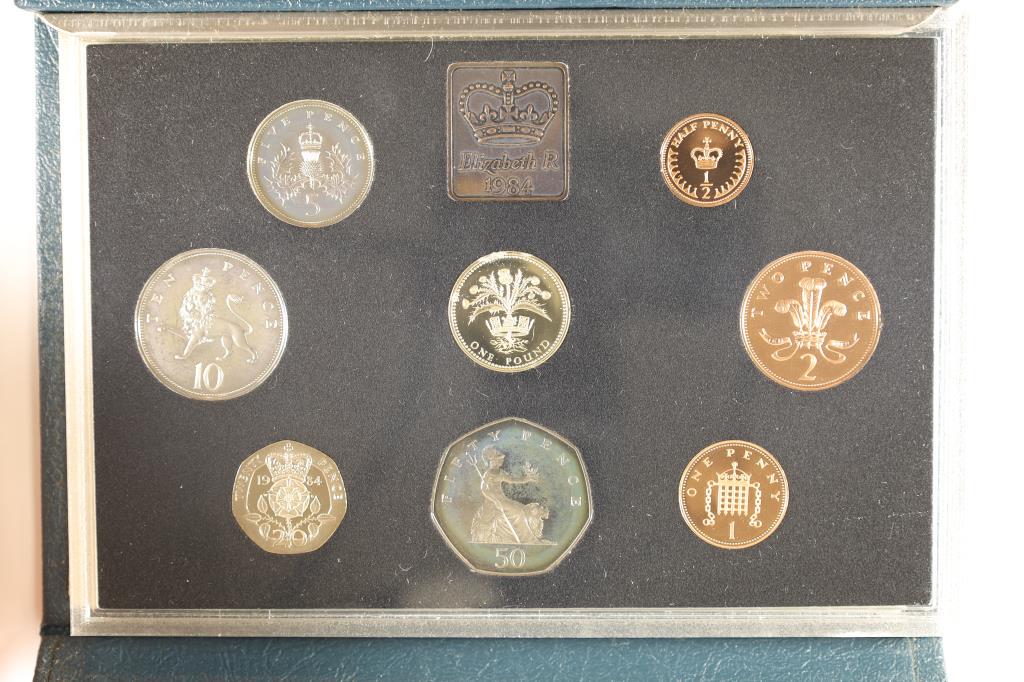 1984 UNITED KINGDOM 8 COIN PROOF SET IN (1 of 3)
