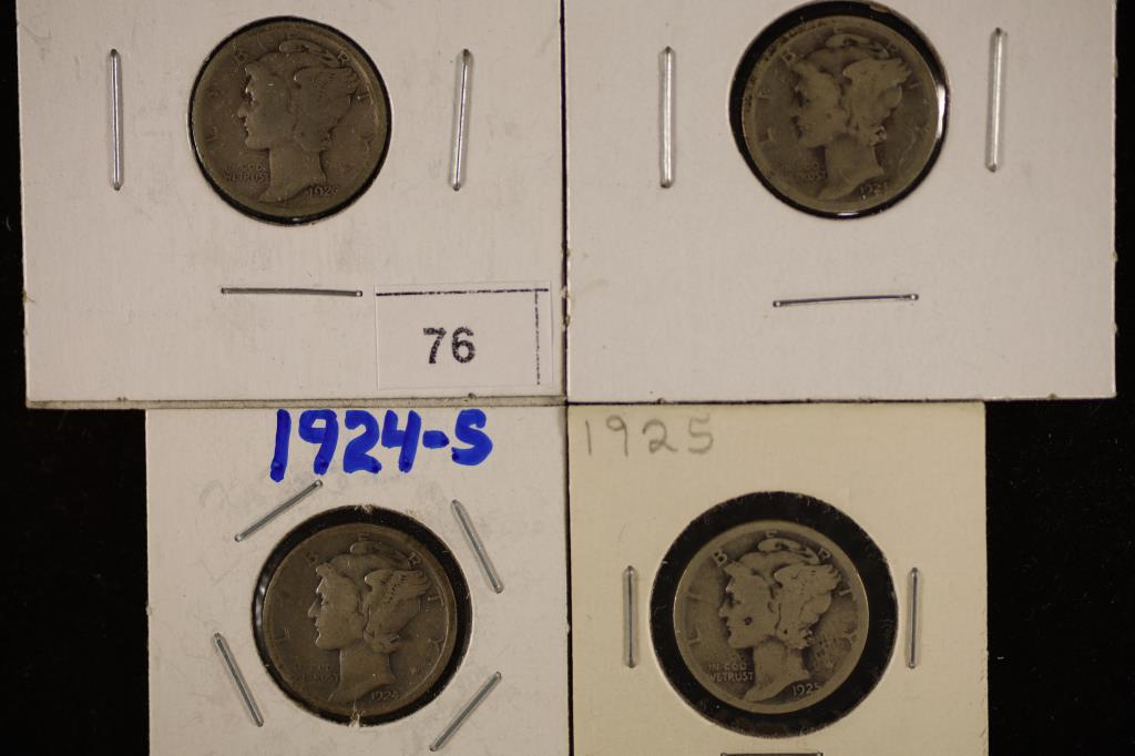 1920, 1924, 1924-S & 1925 MERCURY DIMES (1 of 2)