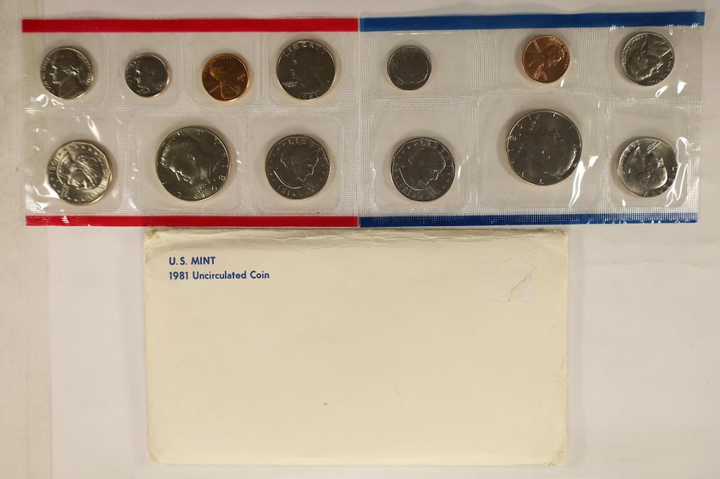 1981 US MINT SET (UNC) P/D/S (WITH ENVELOPE) (1 of 2)
