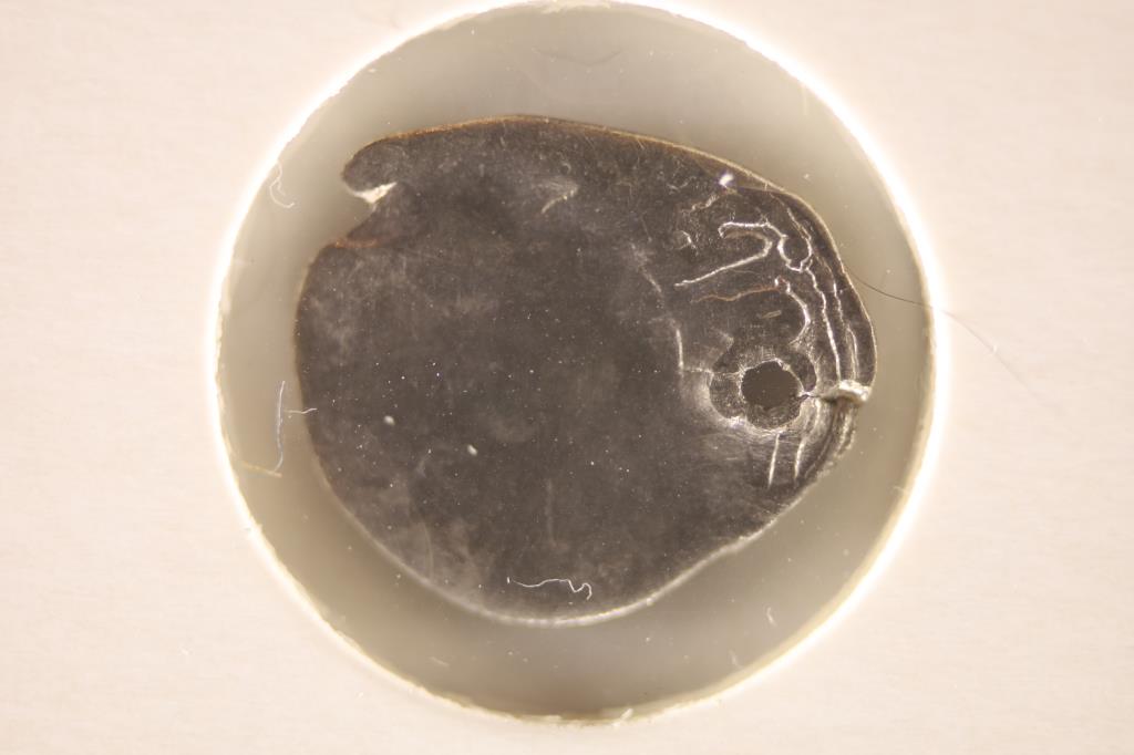 1453-1924 A.D. SILVER AKCE ANCIENT COIN WITH HOLE: WATCH FOR OUR NEXT AUCTION ON MONDAY JUNE 6TH, 2022 AT 7 PM EDT