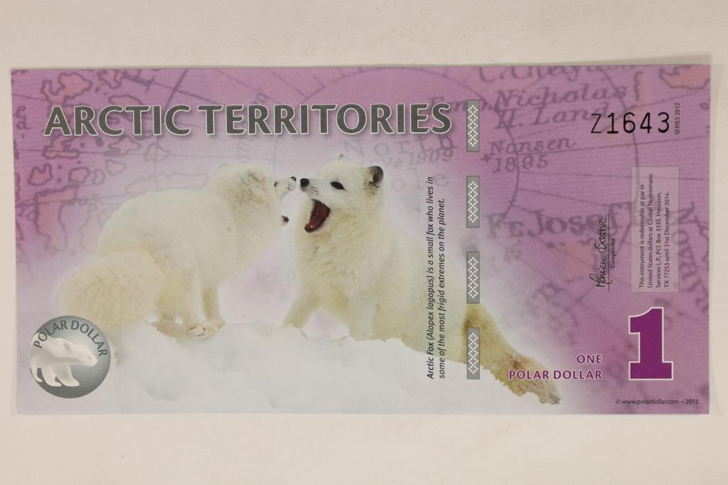 2012 ARCTIC TERITORRIES 1 POLAR DOLLAR CRISP UNC (1 of 2)