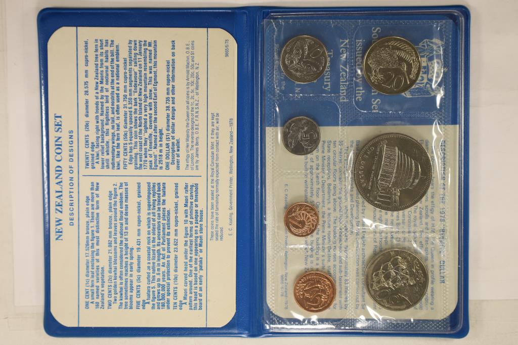 1978 NEW ZEALAND SOUVENIR COIN SET UNC IN (1 of 4)