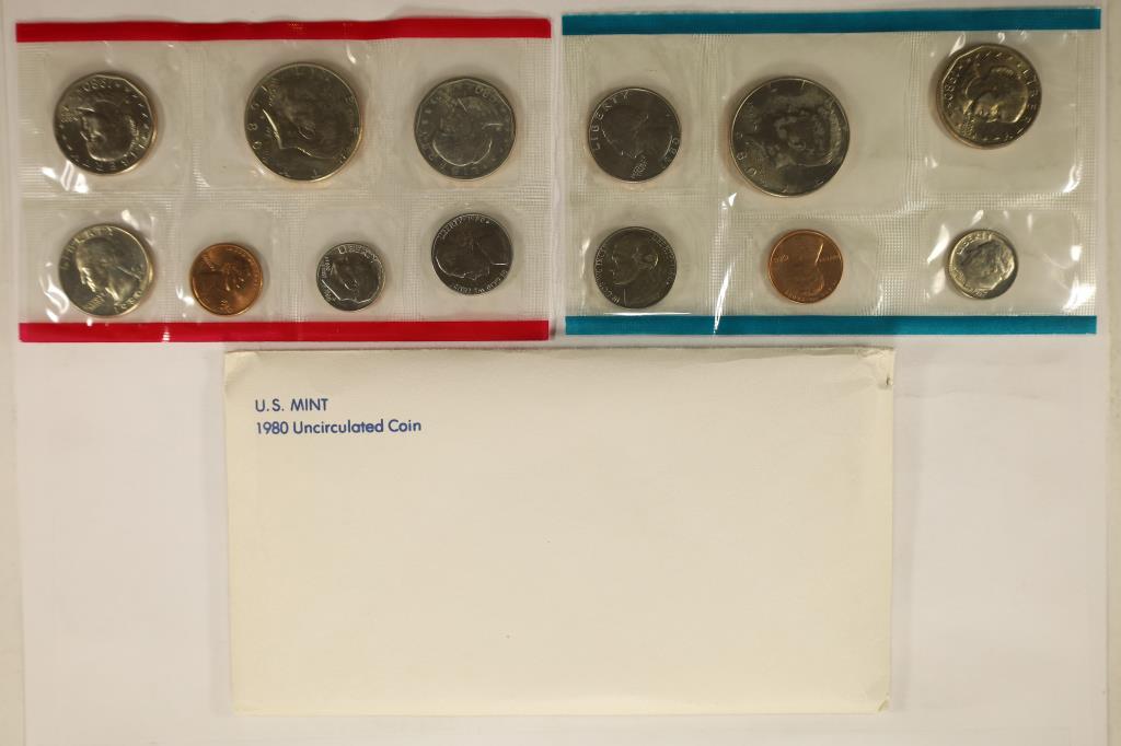 1980 US MINT SET (UNC) P/D/S (WITH ENVELOPE) (1 of 2)
