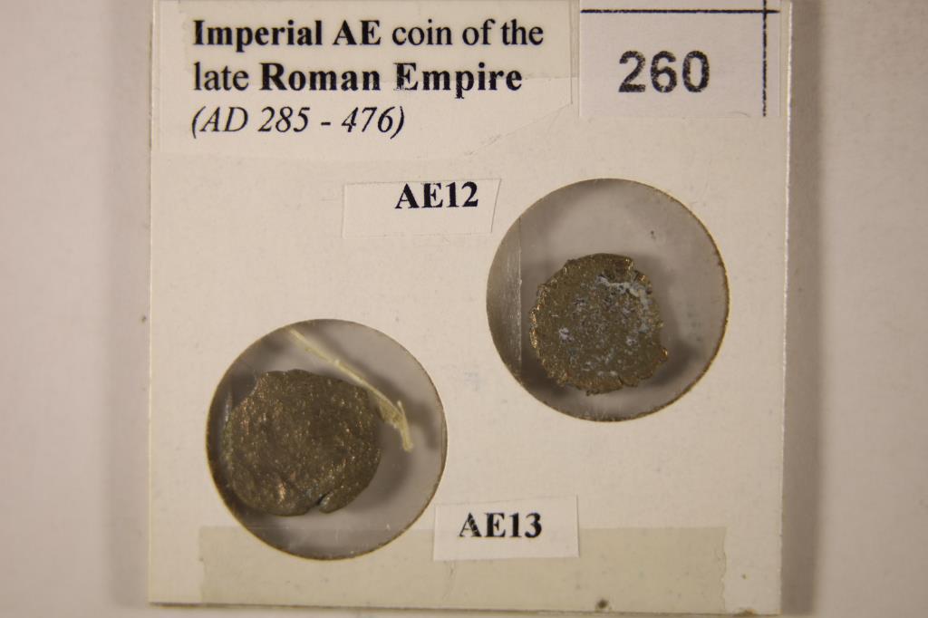 2-285-476 A.D. LATE ROMAN EMPIRE ANCIENT COINS (1 of 2)