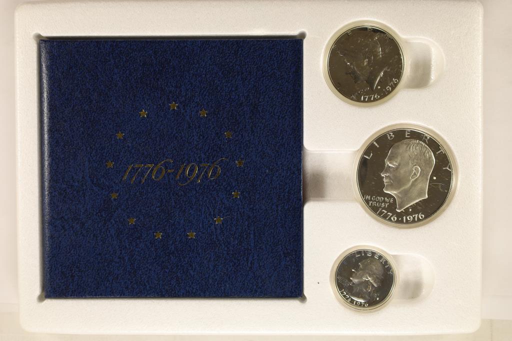 1976 BICENTENNIAL SILVER 3 COIN PROOF SET (1 of 2)
