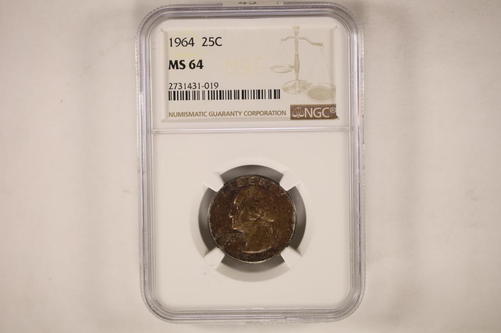 1964 WASHINGTON QUARTER NGC MS64 (1 of 2)