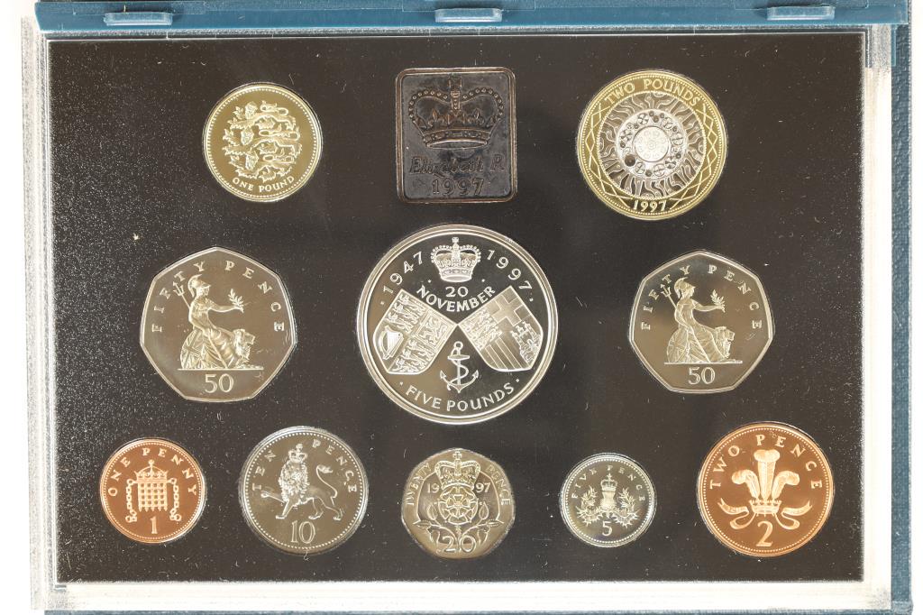 1997 UNITED KINGDOM PROOF COIN SET 10 PIECE (1 of 3)