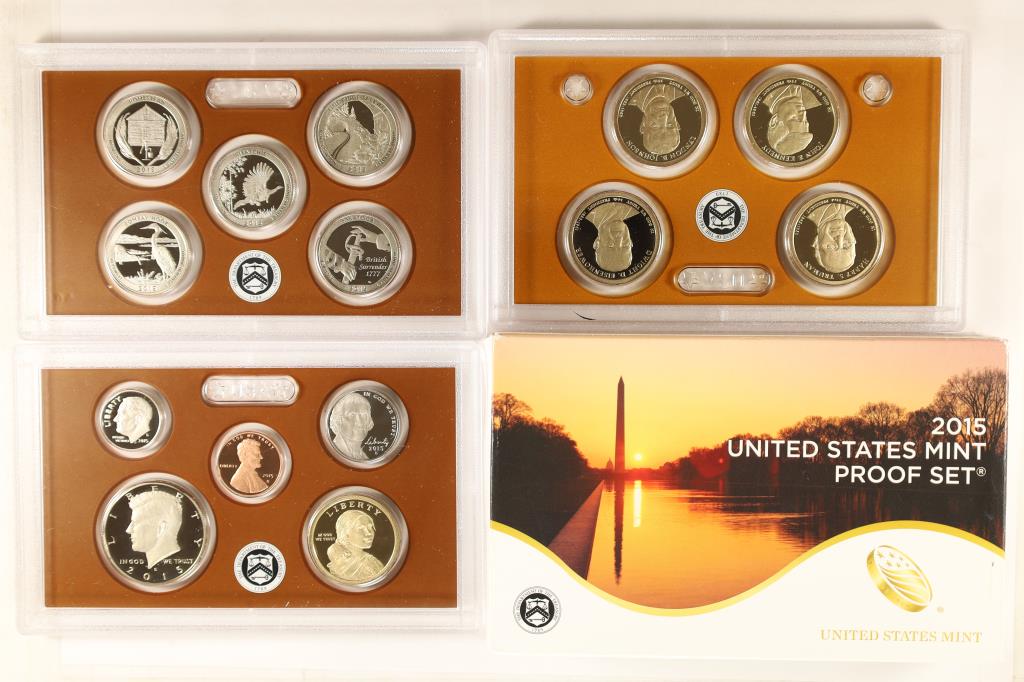 2015 US PROOF SET (WITH BOX) 14 PIECES (1 of 2)