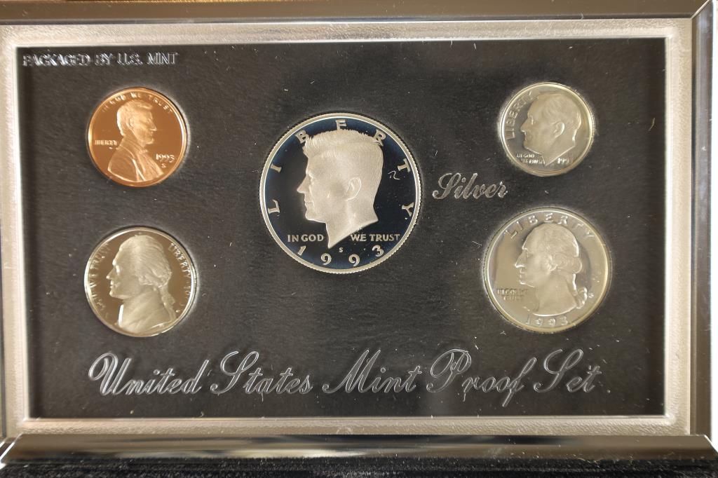 1993 US SILVER PREMIER PROOF SET (WITH BOX) (1 of 3)