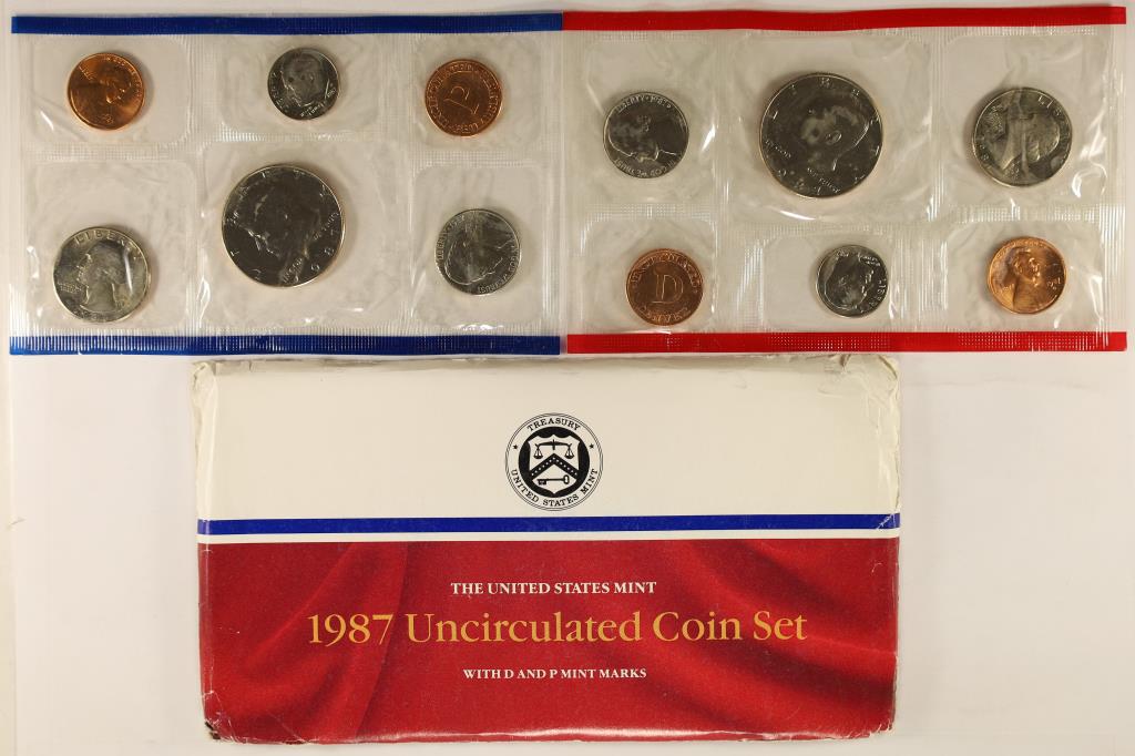 1987 US MINT SET (UNC) P/D (WITH ENVELOPE) (1 of 2)