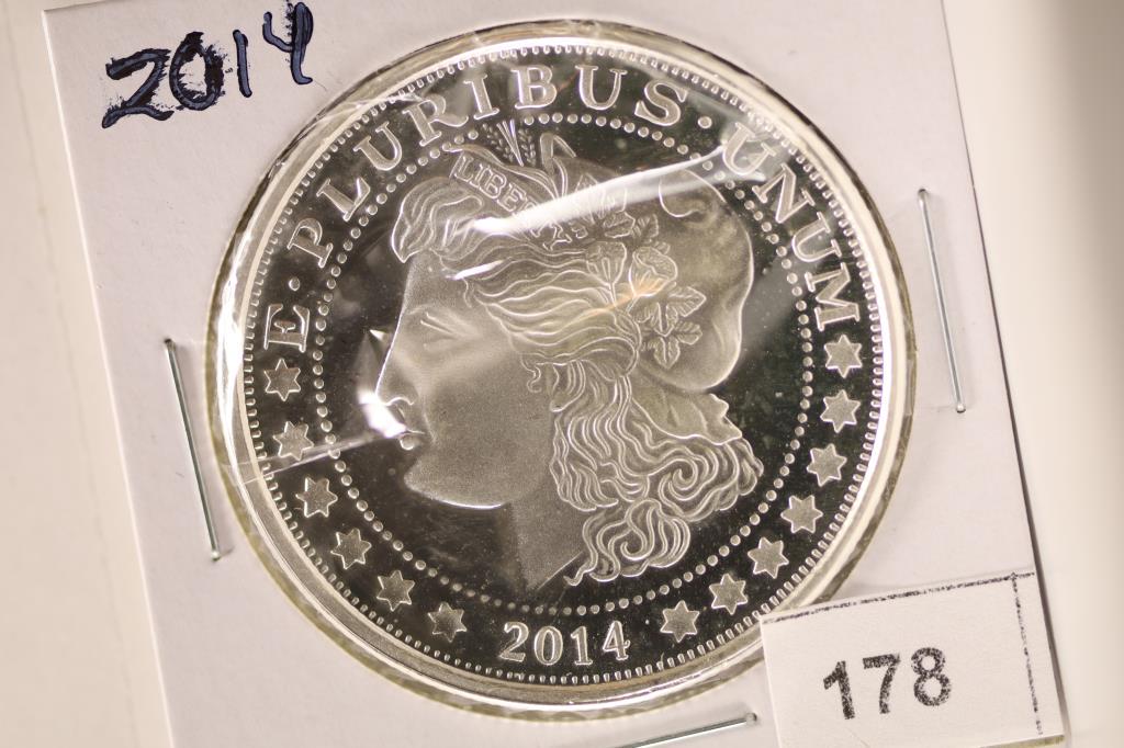 1 TROY OZ .999 FINE SILVER PROOF ROUND 2014 (1 of 2)