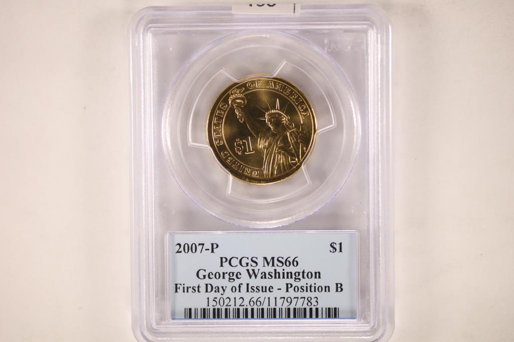 2007-P PRESIDENTIAL DOLLAR PCGS MS66 FIRST DAY (1 of 2)