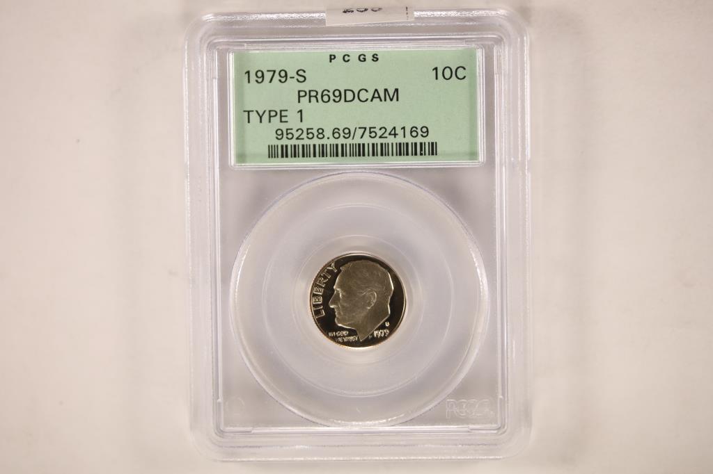 1979-S ROOSEVELT DIME PCGS PR69 DCAM TYPE I (1 of 2)