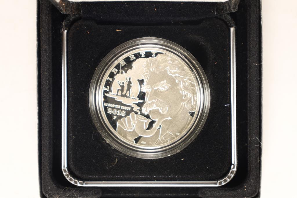 2016-P MARK TWAIN PROOF SILVER DOLLAR COMMEM (1 of 3)