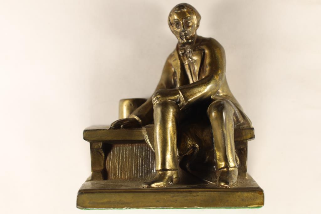 BRONZE ABRAHAM LINCOLN STATUE: 3.75" X 2.5" X (1 of 5)