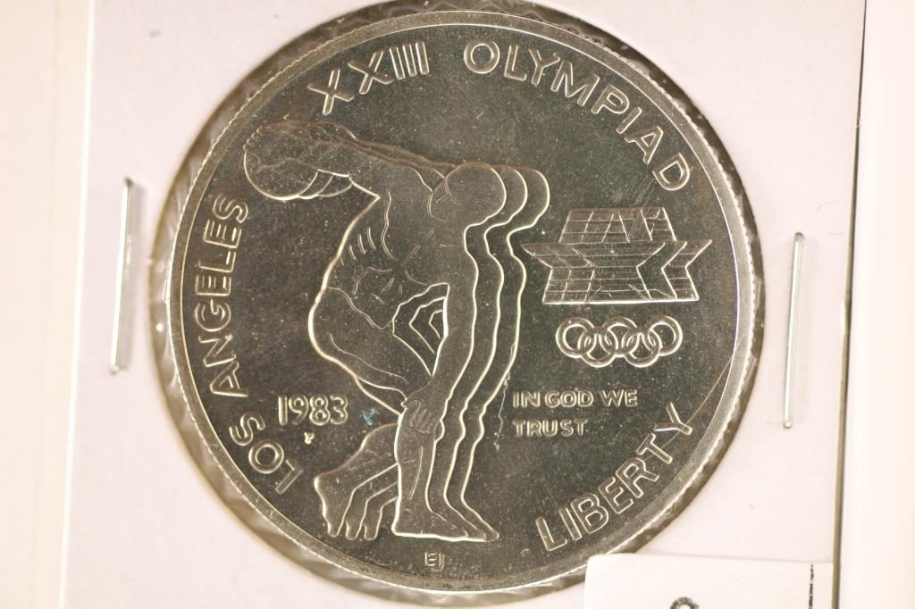 1983-P US LOS ANGELES OLYMPICS BU SILVER DOLLAR (1 of 2)